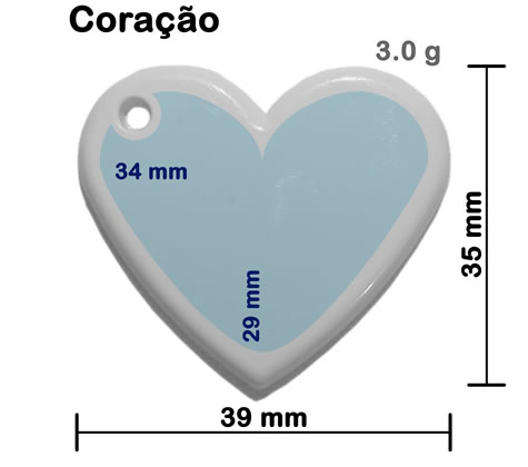 Chaveiro Personalizável - Coração.